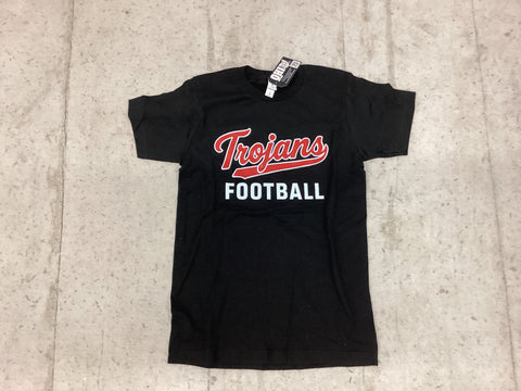Cursive Trojans FOOTBALL Tee
