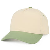 C.C Two Tone Cotton Criss-Cross Back Ponytail Trucker Hat