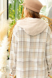 Vintage Plaid Shacket w/ Fleece Hood