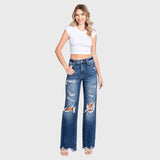 MD HIGH RISE RIGID VINTAGE FLARE W/ PATCH WORK JEANS