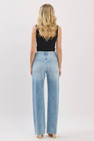 DISTRESSED HIGH RISE RIGID VINTAGE STRAIGHT