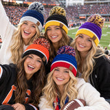 C.C Team Color Ribbed Beanie with Pom Winter Hat