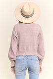 OPEN FRONT CARDIGAN WITH A V-NECK- LESW4111