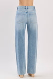 DISTRESSED HIGH RISE RIGID VINTAGE STRAIGHT