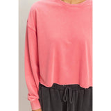 Cropped Mineral Wash Sweatshirt