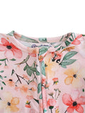 PoshTOT Small Floral Prints Bamboo Baby Convertible Zippy Romper