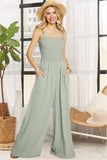 SOLID SQUARE NECK SLEEVELESS JUMPSUIT- LJP16140