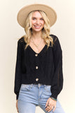 OPEN FRONT CARDIGAN WITH A V-NECK- LESW4111
