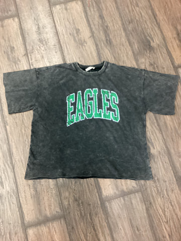 Acid Wash Black Eagles over sized tee