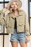OUTFIT CROPPED WITH FRONT POCKETS JACKET- LEJ3873