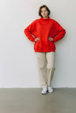 IT2594-BLANK2 | Solid Reversible Mock Neck Sweatshirt Top