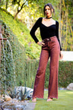 HIGH RISE FLARED LEG JEANS