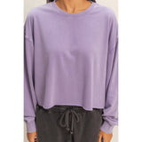 Cropped Mineral Wash Sweatshirt
