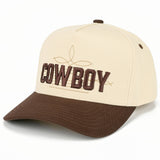 C.C COWBOY Letter Embroidered on Two Tone Trucker Hat