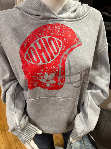 Ohio Helmet Leaf acid wash hoodie