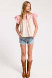 UT1093 Embroidered Detail Blouse