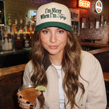 C.C I'M NICER WHEN I AM TIPSY Letter on Two Tone Trucker Hat