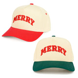C.C Merry Letter Embroidered Two Tone Trucker Hat