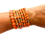 Orange Gold Bracelets