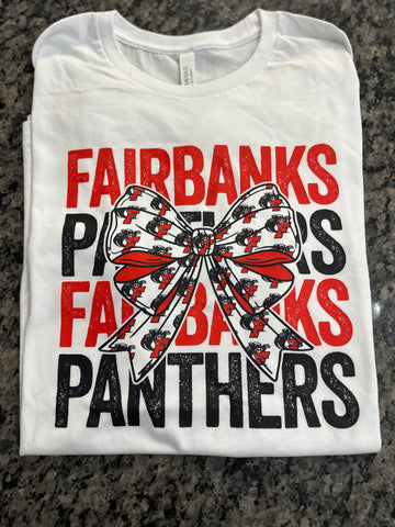 Fairbanks Panthers Bow tee