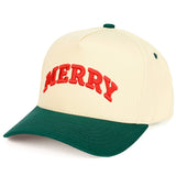 C.C Merry Letter Embroidered Two Tone Trucker Hat