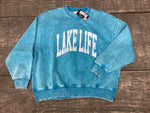 Acid wash lake life crewneck