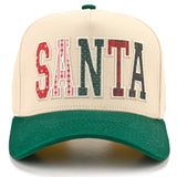 C.C SANTA APPLIQUE LETTER Embroidered Trucker Cap