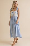 Floral Print Tube Top Bow Strap Dress