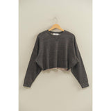 Drop-Shoulder Cropped Top