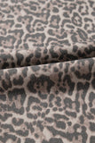 Leopard Frayed Edge Wide Leg High Waist Jeans | 4-16