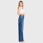 HIGH RISE COMFORT STRETCH WIDE LEG JEANS