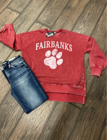 Fairbanks Acid Wash pocket crewneck