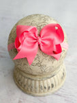 Classic Grosgrain Hair Bow - Satin Headband - 4.5"
