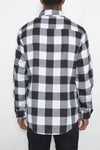 FL111 Checkered Long Sleeve Flannel Button Down Shirt