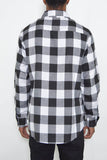 FL111 Checkered Long Sleeve Flannel Button Down Shirt