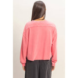 Cropped Mineral Wash Sweatshirt
