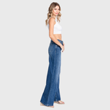 HIGH RISE COMFORT STRETCH WIDE LEG JEANS