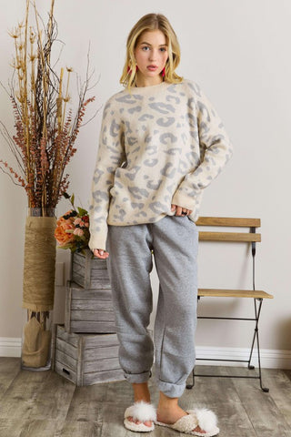 Comfy Leopard Sweater Top
