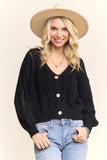 OPEN FRONT CARDIGAN WITH A V-NECK- LESW4111