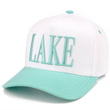 C.C LAKE Letter Embroidered Two Tone Trucker Hat