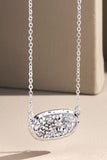 Oval Glitter Stone Accented Short Necklace