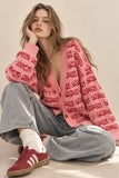 MERRY SCRIPT CARDIGAN
