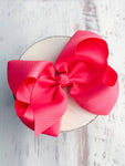 Texas Size Big Hair Bows - French Clip - 6.5"