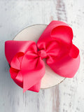 Texas Size Big Hair Bows - French Clip - 6.5"