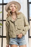 OUTFIT CROPPED WITH FRONT POCKETS JACKET- LEJ3873