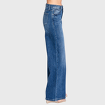 HIGH RISE COMFORT STRETCH WIDE LEG JEANS