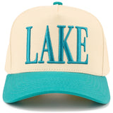 C.C LAKE Letter Embroidered Two Tone Trucker Hat