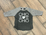 Toddler Ohio x4 Baseball Tee