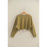 Drop-Shoulder Cropped Top