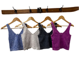 2way Washed Ribbed Seamless Tank Top